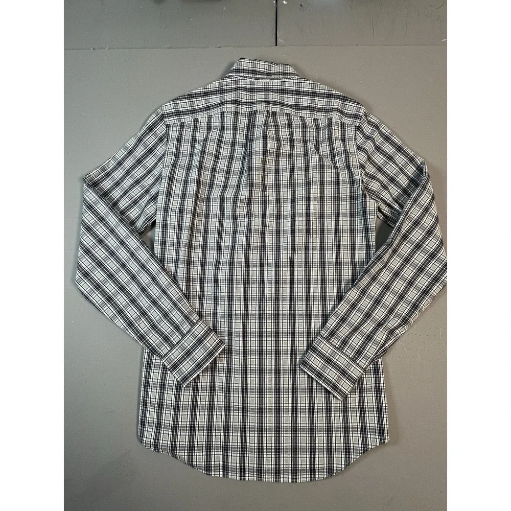 J.Crew Secret Wash Button Shirt Men XS Organic Cotton Slim Green Blue Plaid‎ New